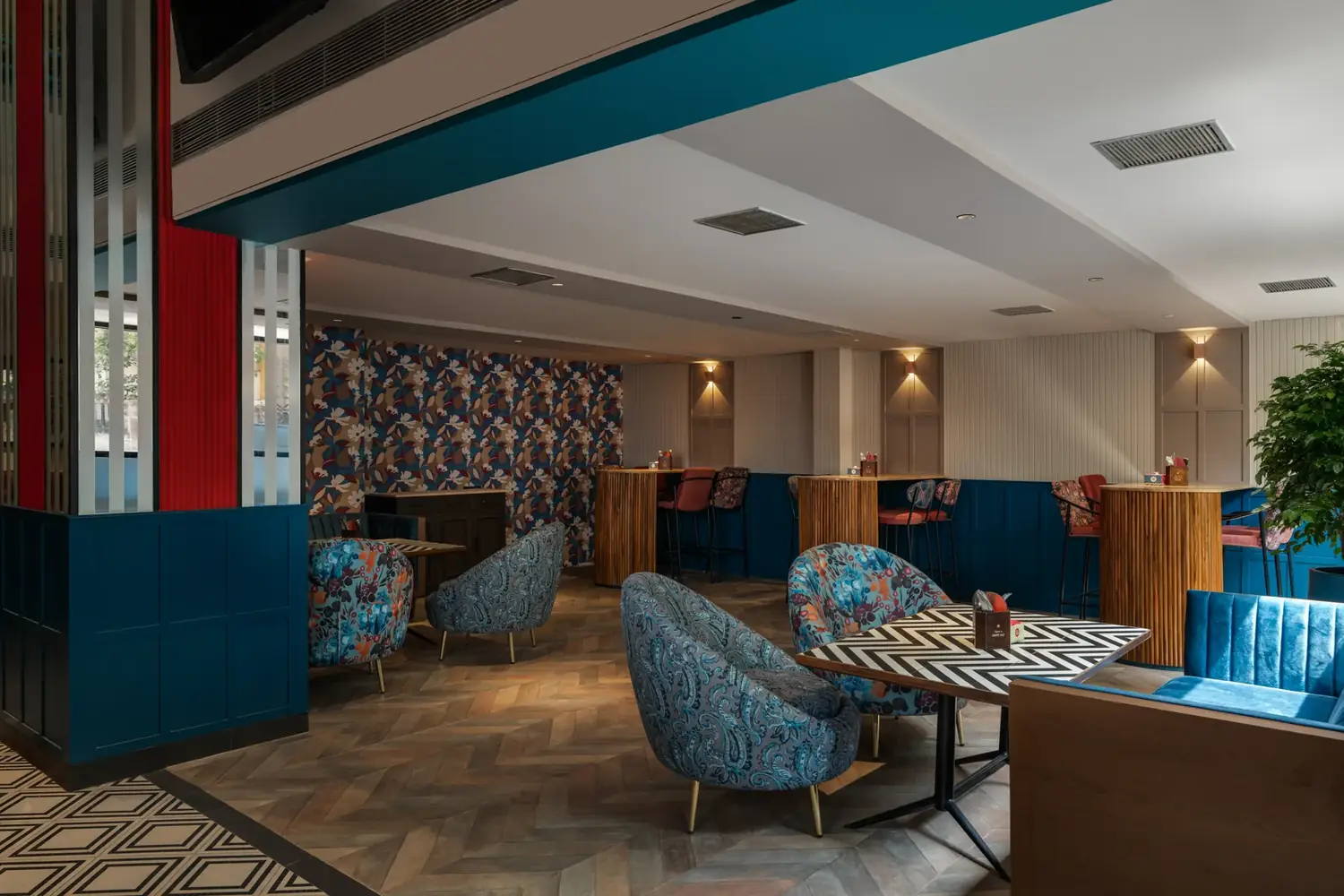 Tables set for dining at Heyou